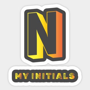 Letter N Letter Art Sticker